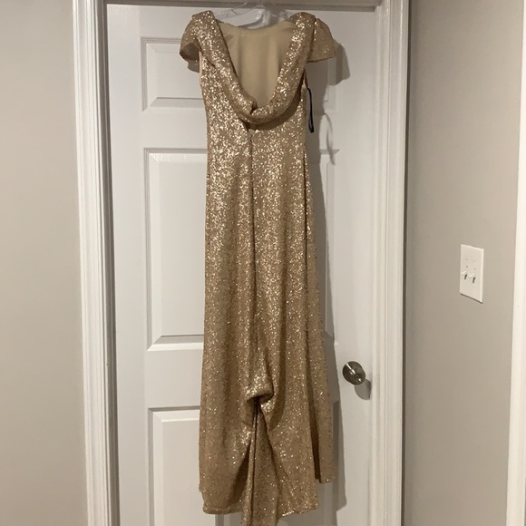 Gold Sequence Gown - Picture 3 of 4